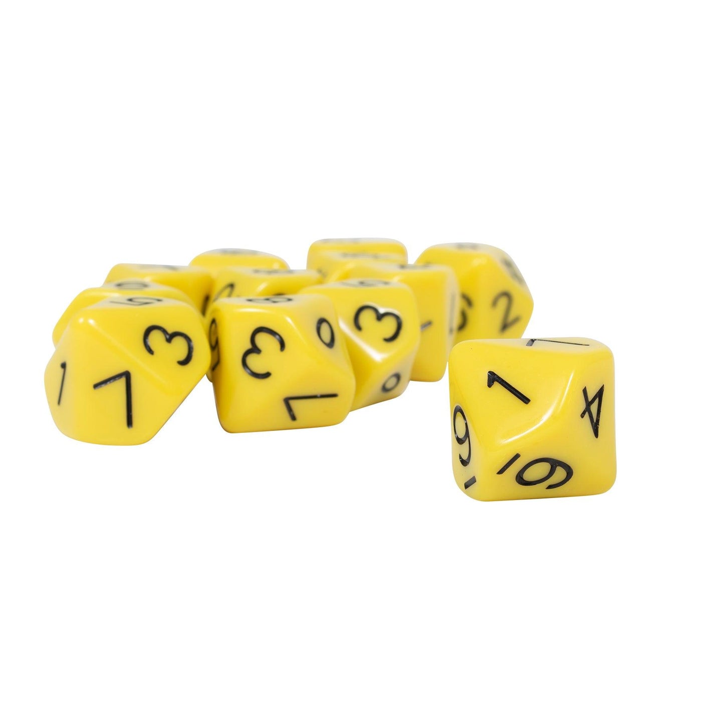 10-Sided Polyhedra Dice, 12 Per Pack, 3 Packs - Loomini
