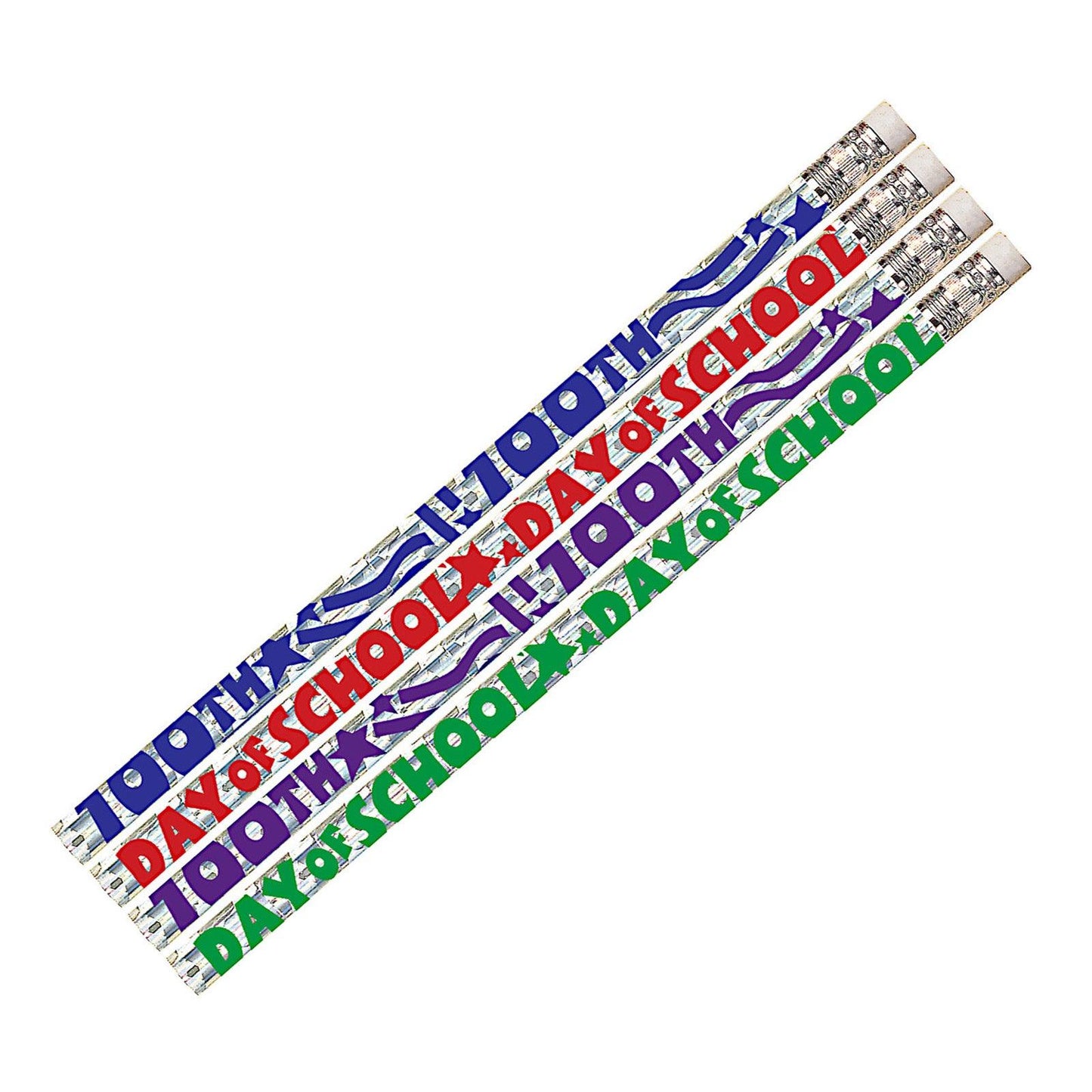 100th Day of School Pencil, 12 Per Pack, 12 Packs - Loomini