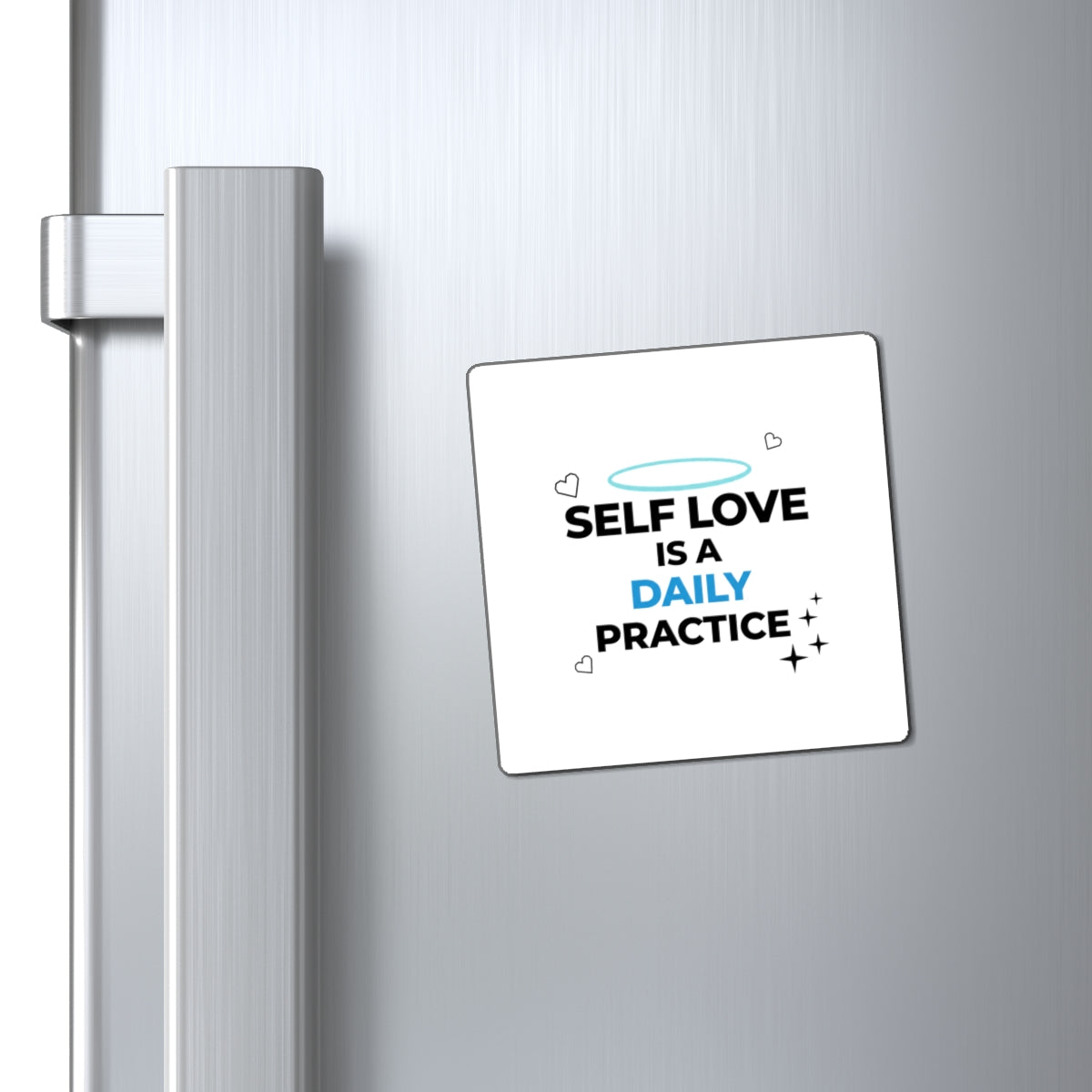 Self Love Gradient Quote | Aesthetic Sublimation Magnet Set | Galentine’s & Valentine Gift for Friends | Gen Z Y2K Minimal