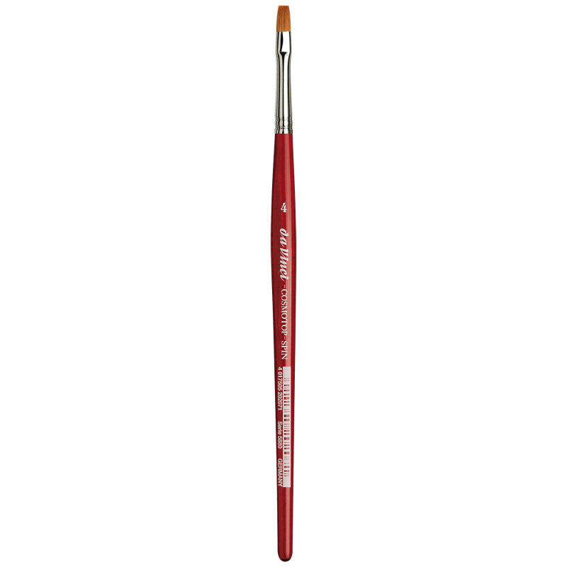 COSMOTOP-SPIN Silkpainting Brush, Synthetic, Watercolor, Flat, Size 4