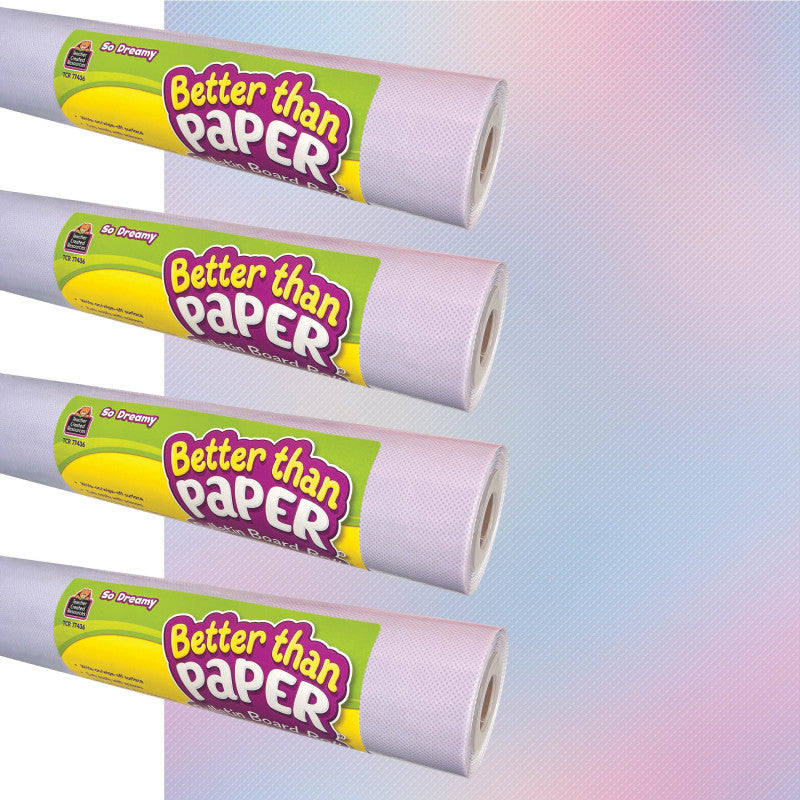 Better Than Paper® Bulletin Board Roll, 4' x 12', So Dreamy, 4-Pack
