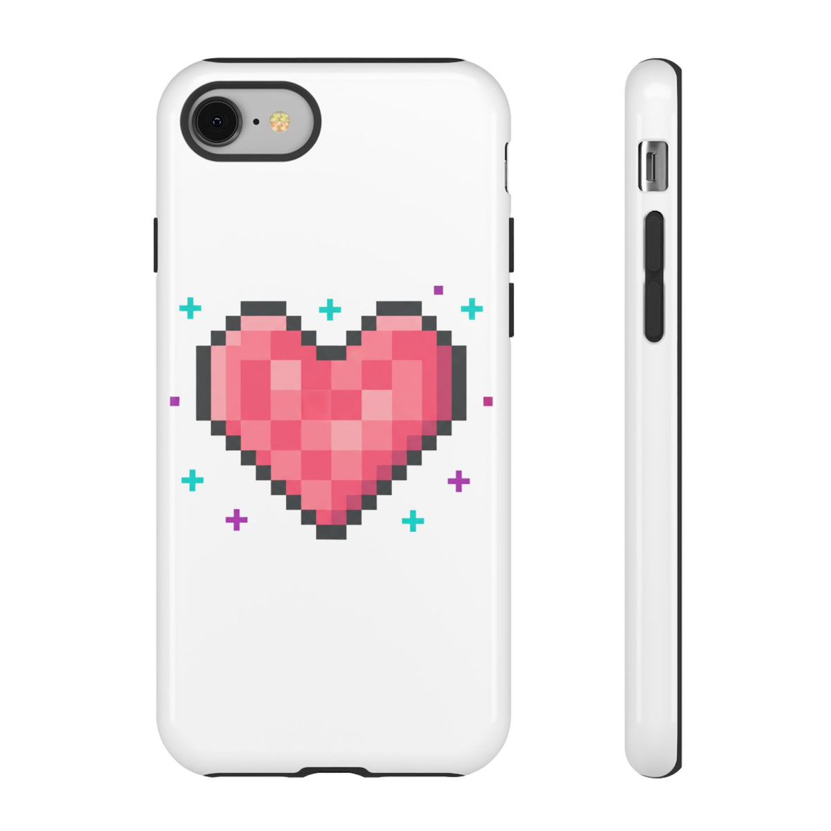 8-Bit Pixel Heart | Glossy iPhone 17 Slim Case | Valentine & Galentine Gift for Lover/Friend | Y2K Gamer Aesthetic