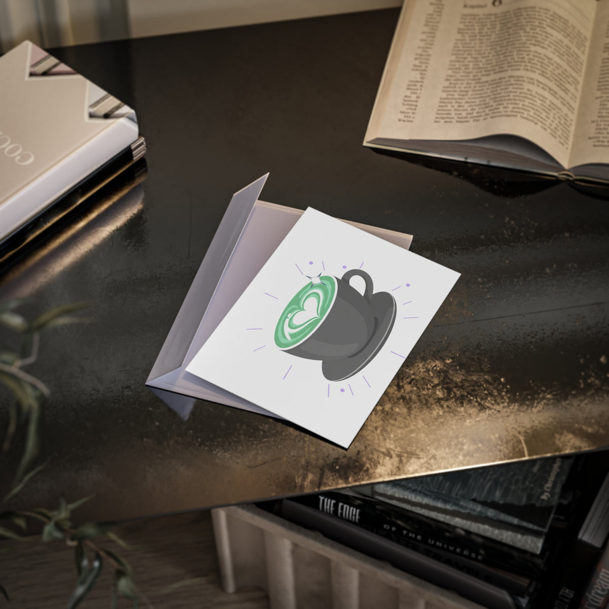Matcha Latte Heart | Valentine Greeting Card + Postcard | Galentine’s & Couple Gift | Modern Cafe Aesthetic Y2K