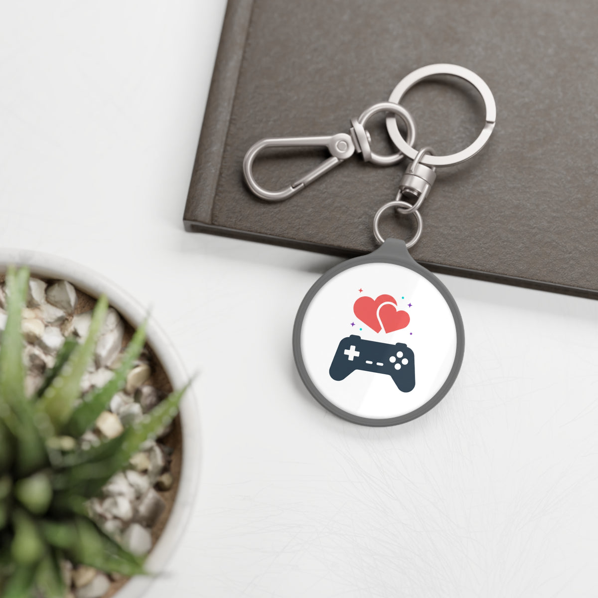 Game Controller Hearts | Keyring Tag Gamer Accessory | Valentine, Galentine’s & Couples Gift | Pastel Y2K Aesthetic