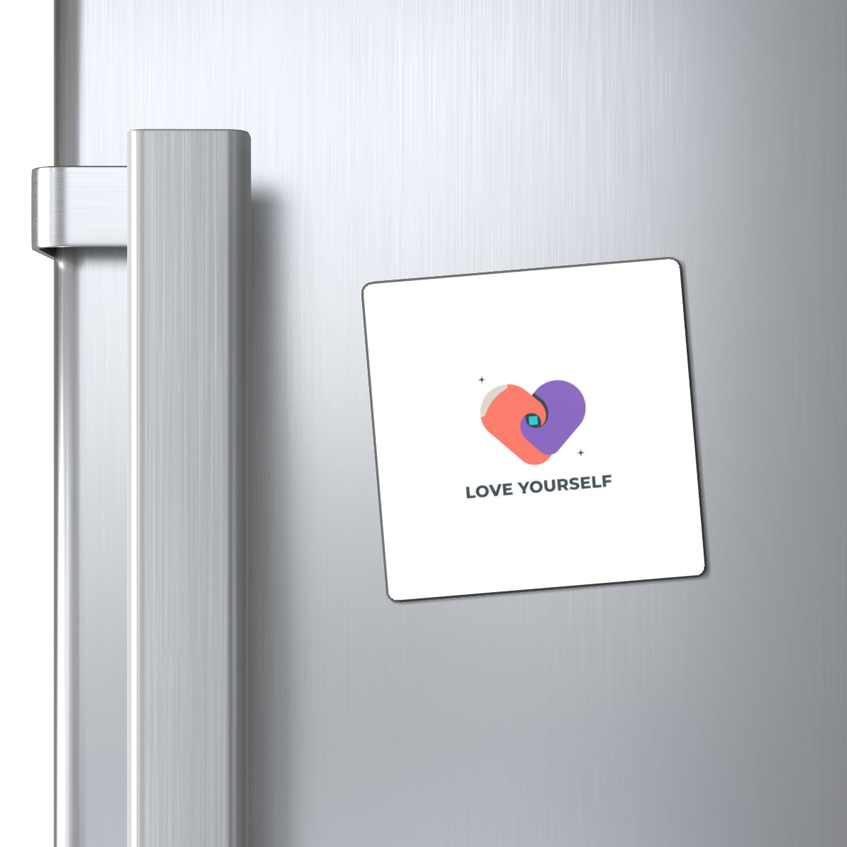 Minimal Love Heartline | Minimalist Sublimation Magnet Set | Galentine’s & Valentine Gift for Friends | Clean Modern Aesthetic