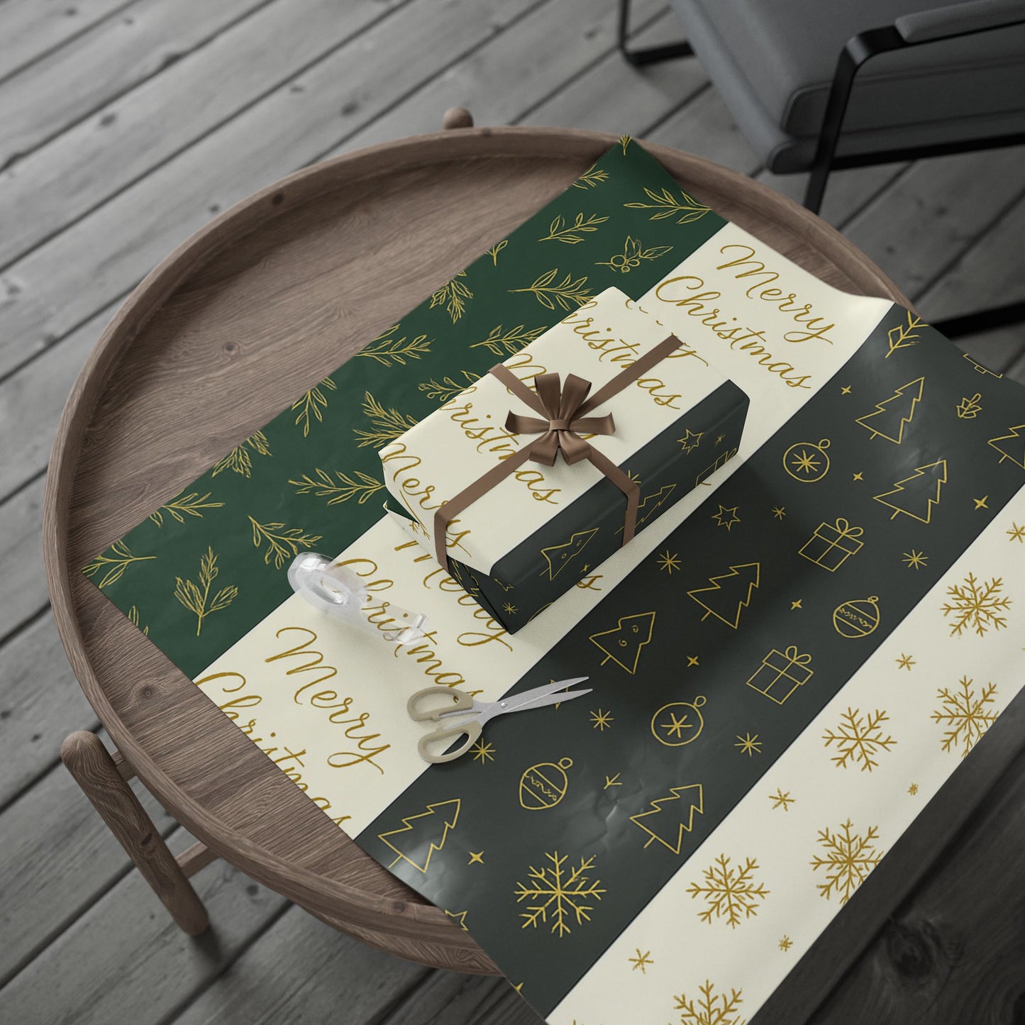 Christmas Wrapping Paper Set - Merry Christmas Designs