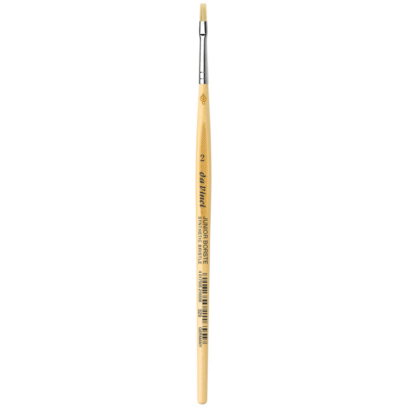 JUNIOR BORSTE Synthetic Student Brush, Synthetic, Tempera, Flat, Series 329, Size 2