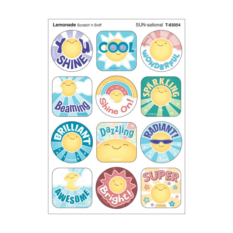 SUN-sational, Lemonade Scent Scratch 'n Sniff Stinky Stickers®, Pack of 48
