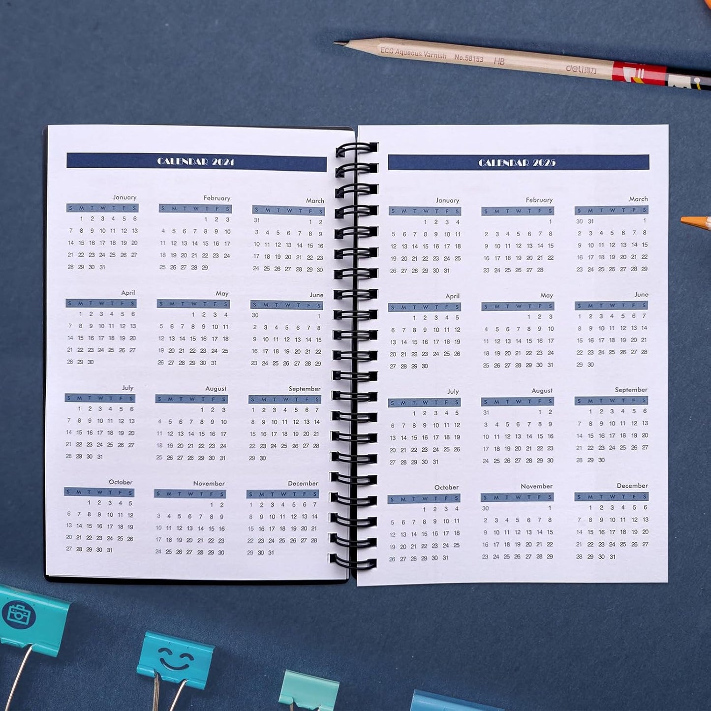 Planner 2024-2025 - July 2024 - December 2025, Weekly and Monthly Daily Planner 2024-2025, 7.5" X 10.2", Larger Size, 18 Months Planner, Premium Thick Paper, Green