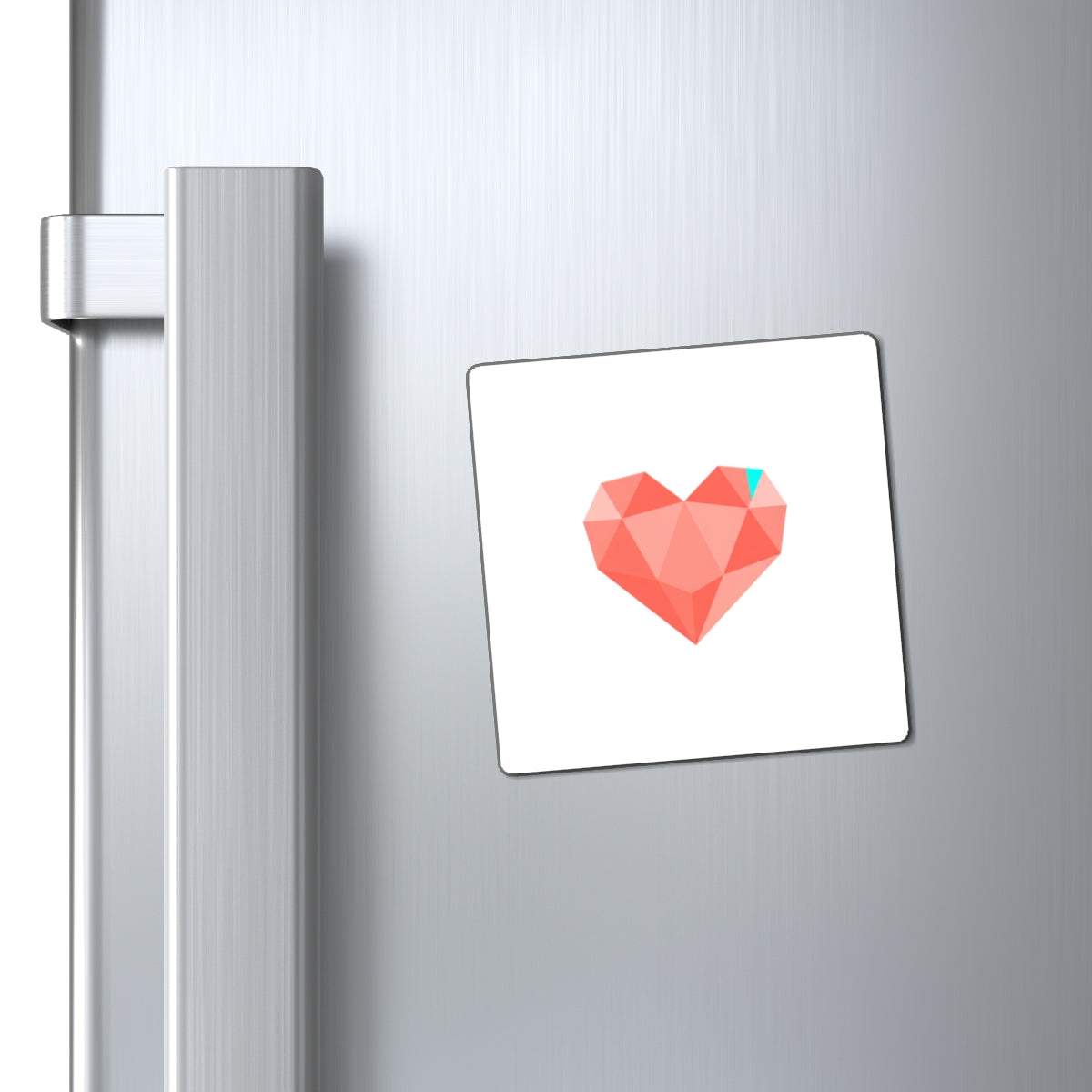 Geometric Heart Magnet | Modern Sublimation Fridge Decor | Galentine’s & Valentine’s Gift for Friends | Minimal Y2K Aesthetic