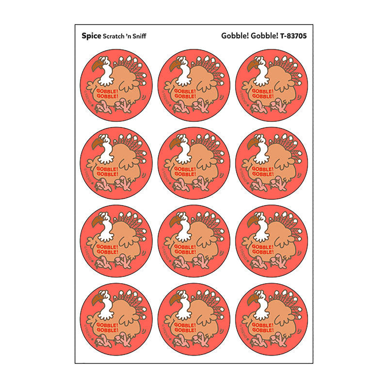 Gobble! Gobble!/Spice Scent Retro Scratch 'n Sniff Stinky Stickers®, 24 ct.