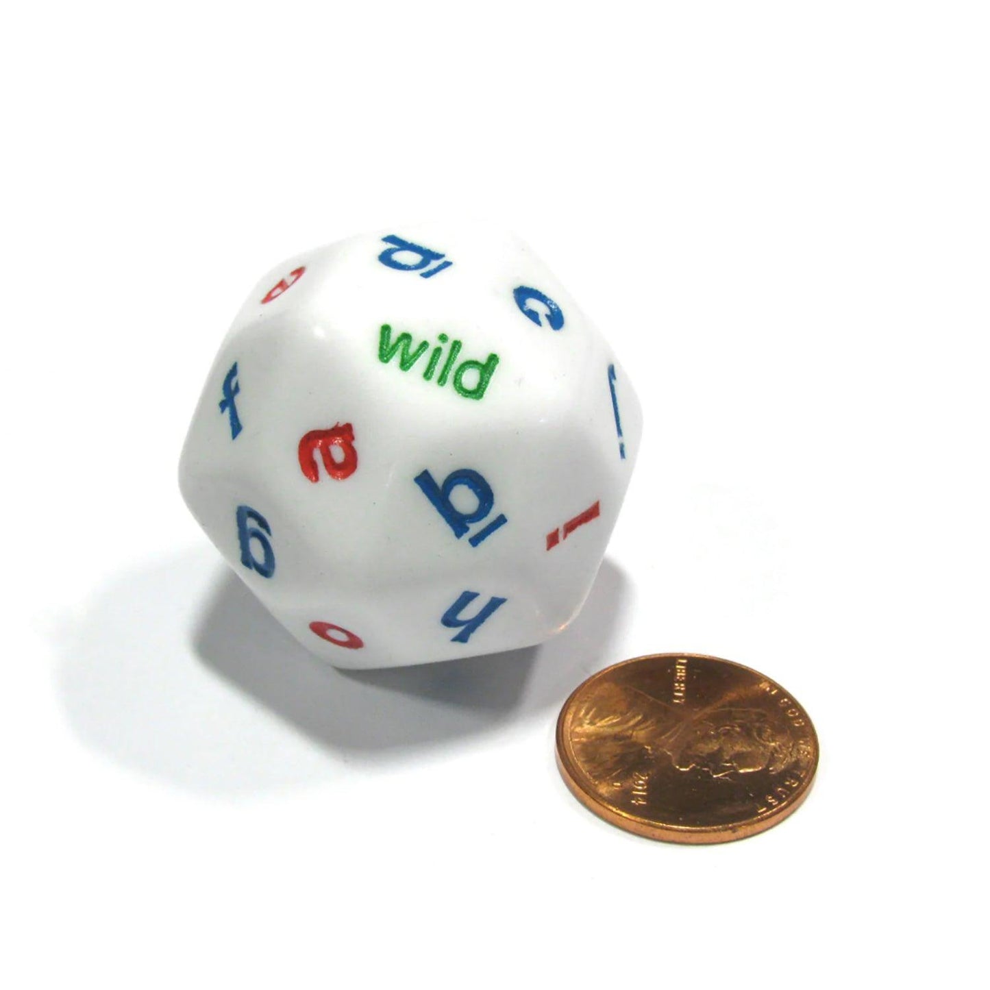 30-Sided Alphabet Dice, Lower Case Letters, Box of 20 - Loomini