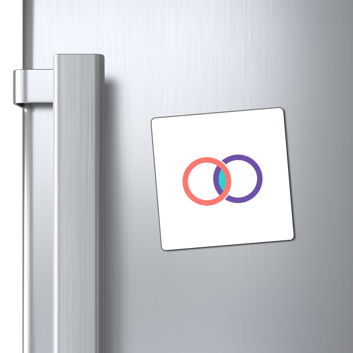 Interlocking Circles Venn Love | Sublimation Fridge Magnet Set | Galentine’s & Valentine Gift for Friends/Couples | Y2K Aesthetic