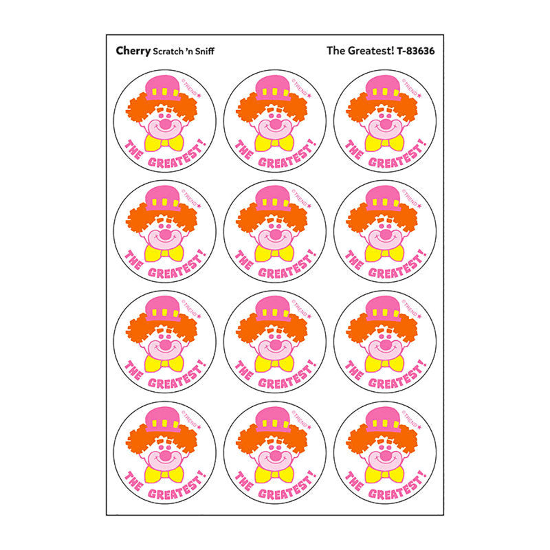 The Greatest!/Cherry Scent Retro Scratch 'n Sniff Stinky Stickers®, 24 ct.