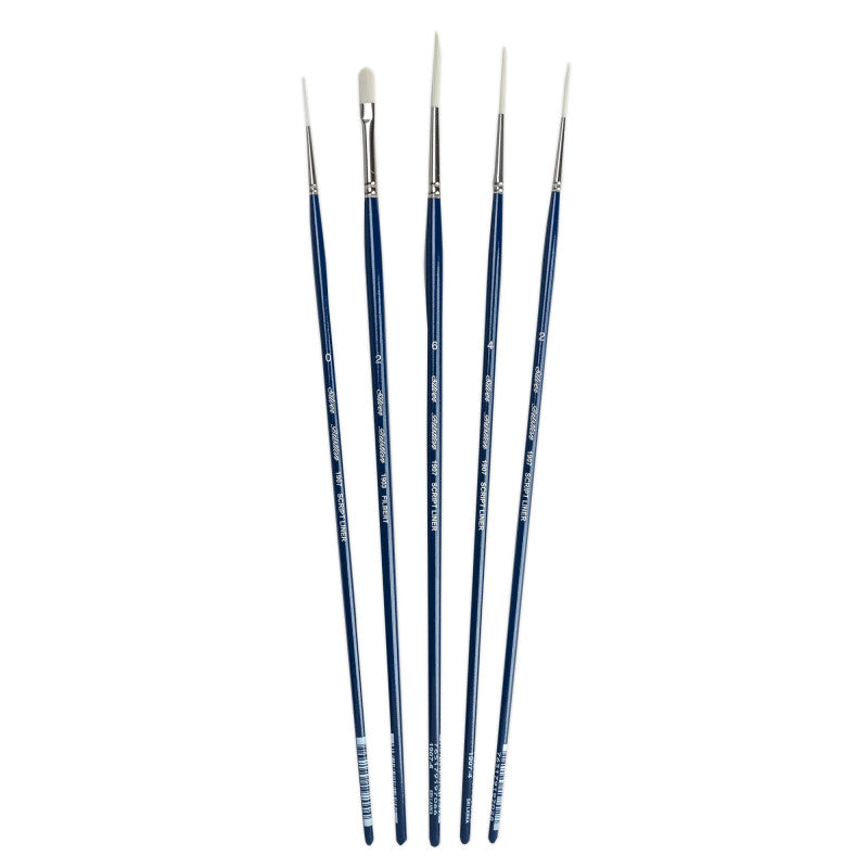 Bristlon Liner Brush Set, 5 Brushes