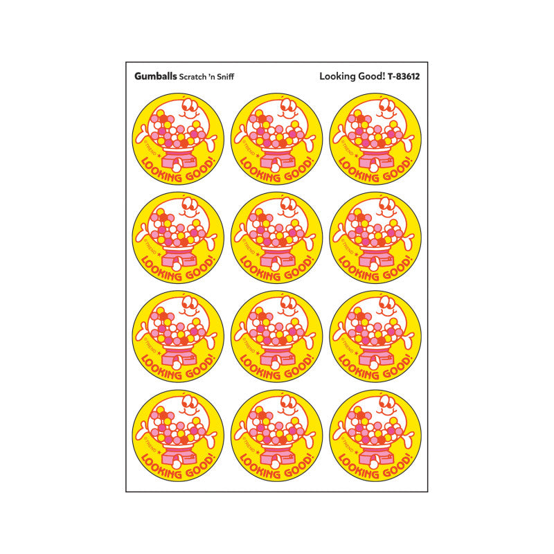 Looking Good!/Gumballs Scented Stickers, Pack of 24
