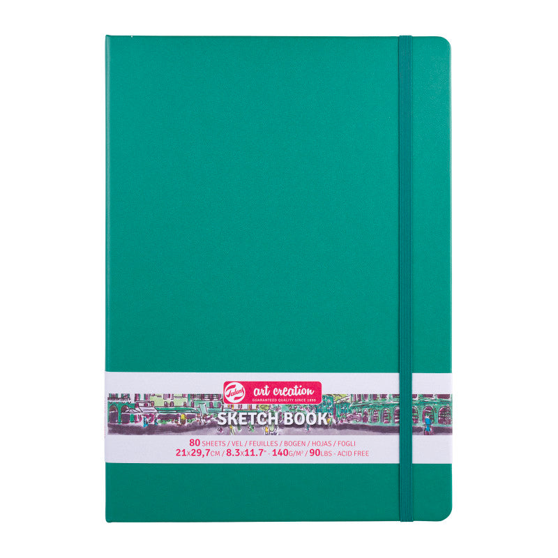 Sketchbook, 80 Sheets, 90lbs, Forest Green Cover, 8.3" x 11.7" (A4)