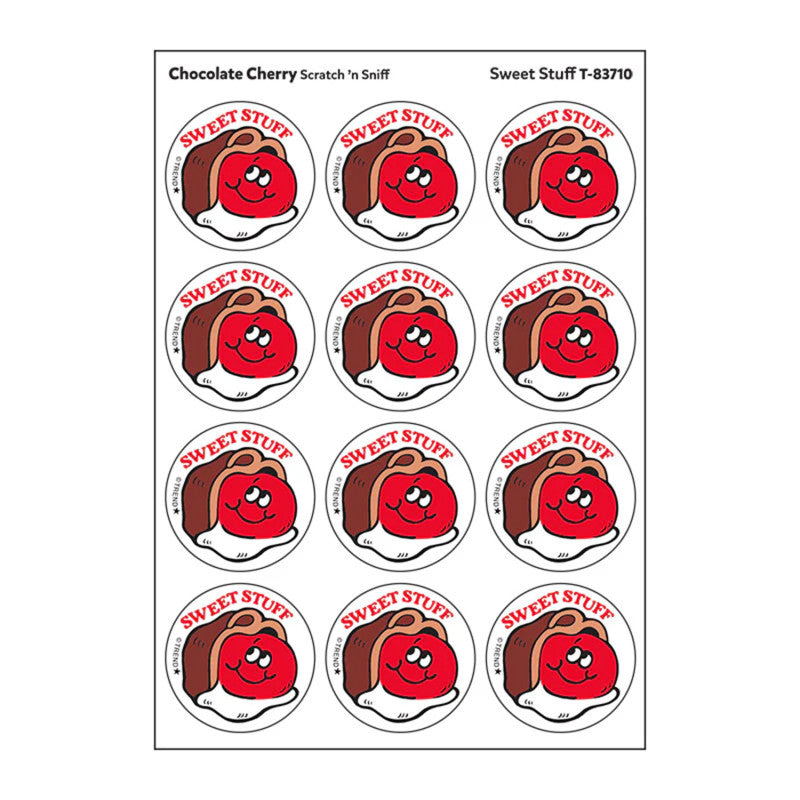 Sweet Stuff/Chocolate Cherry scent Retro Scratch 'n Sniff Stinky Stickers®, 24 ct.
