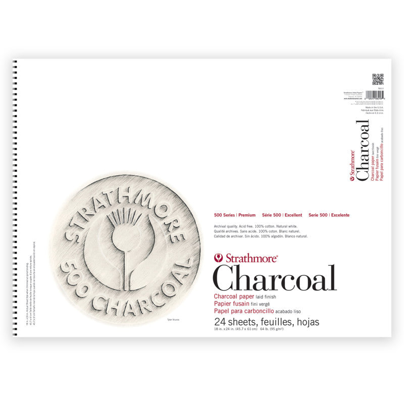 500 Series Charcoal Paper Pad, 24 Sheet, 18x24 inch, 1 Count