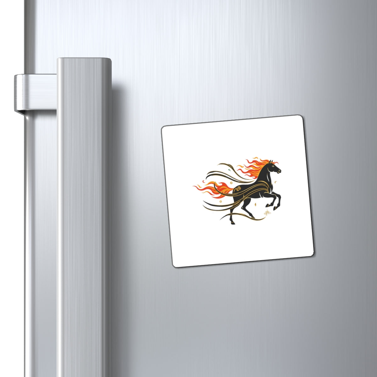 Fire Horse Wind & Flame Trails | Lunar New Year 2026 Magnet Set | CNY Family Gift & Teacher Decor | Brush Paper-Cut Art