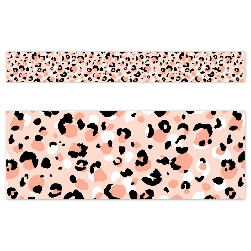 Jungle Friends Blush Leopard EZ Border, 48 Feet