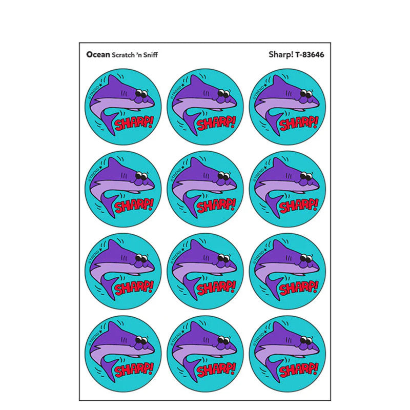 Sharp!/Ocean scent Retro Scratch 'n Sniff Stinky Stickers®, 24 ct.