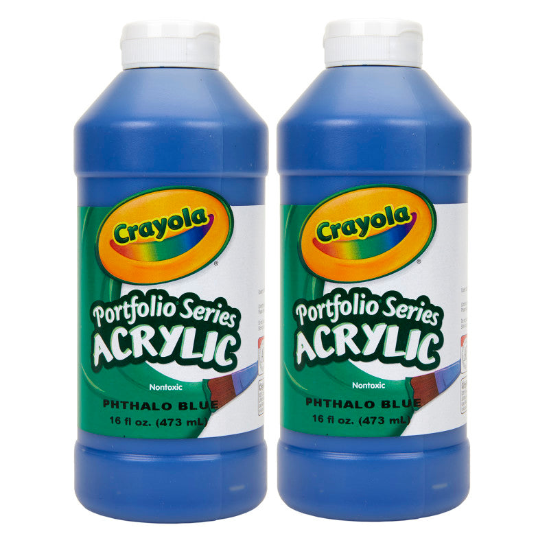 Portfolio Series Acrylic Paint, 16 oz., Phthalo Blue, Pack of 2