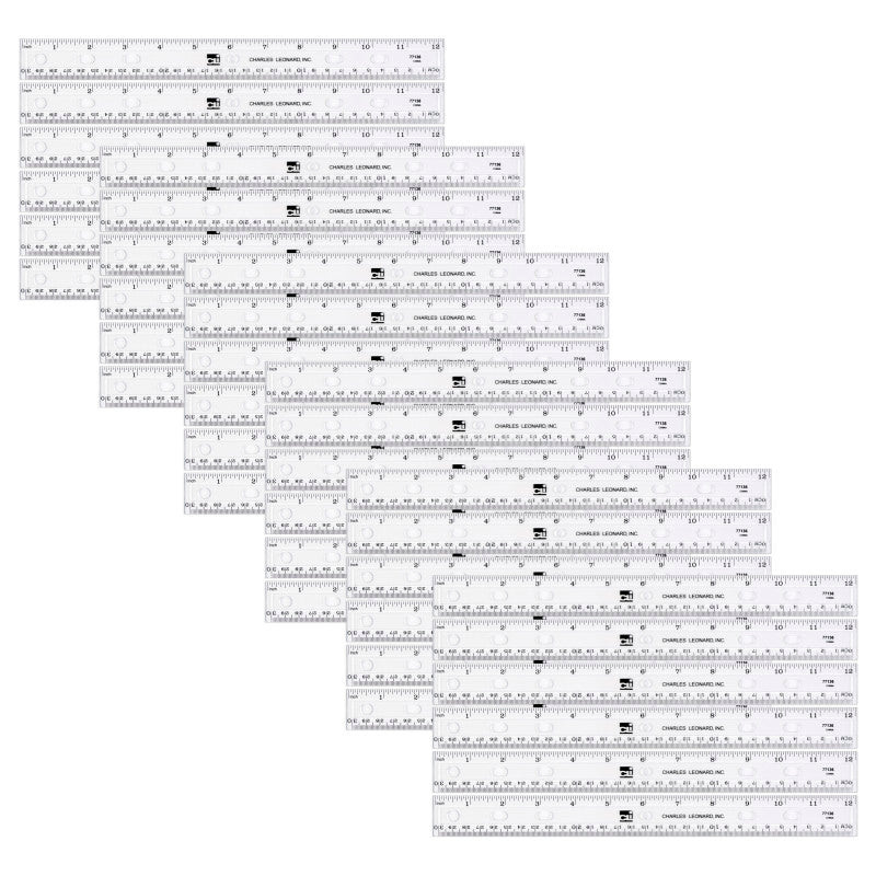 Plastic Ruler, 12-Inch, Clear, Pack of 36