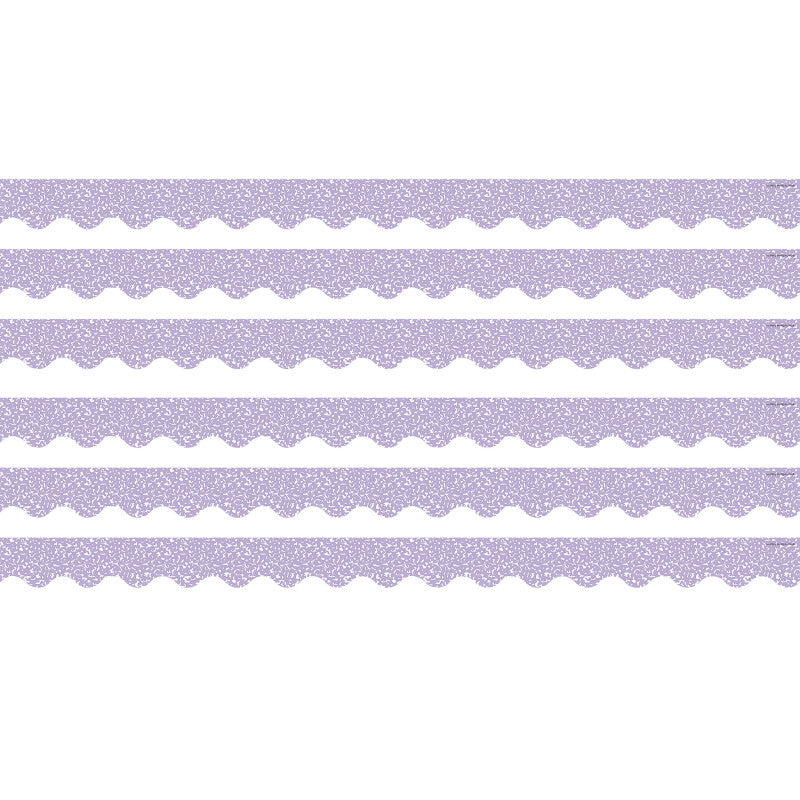 Composition Purple Scalloped Border Trim, 35 Feet Per Pack, 6 Packs