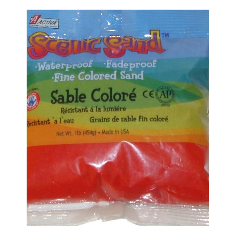 Scenic Sand™ Craft Colored Sand, Bright Red, 1lb (454g) Bag