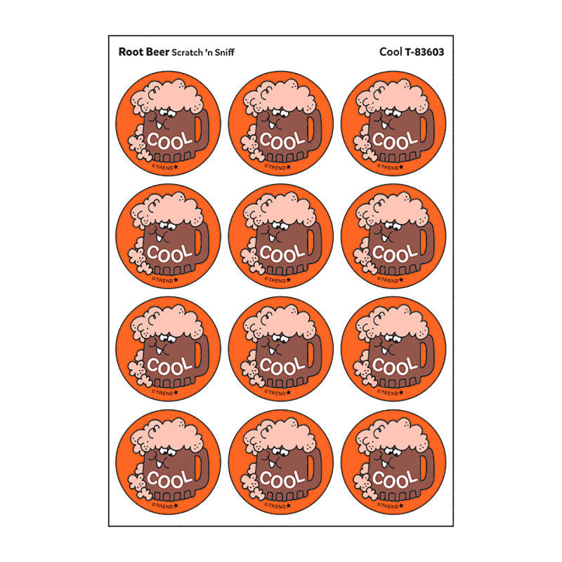 Cool/Root Beer Scented Stickers, Pack of 24