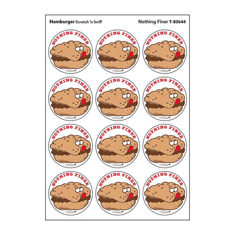 Nothing Finer/Hamburger scent Retro Scratch 'n Sniff Stinky Stickers®, 24 ct.