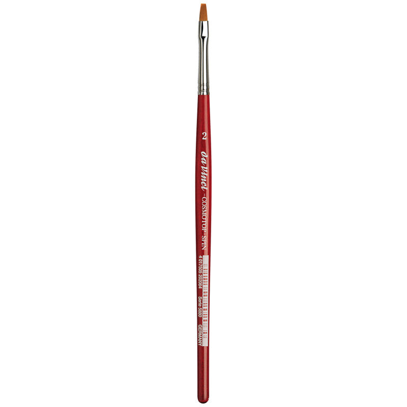 COSMOTOP-SPIN Silkpainting Brush, Synthetic, Watercolor, Flat, Size 2