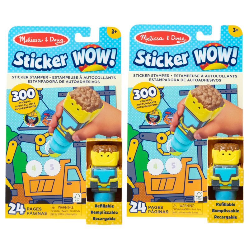 Sticker WOW! Activity Pad & Sticker Stamper - Bulldozer, 2 Sets