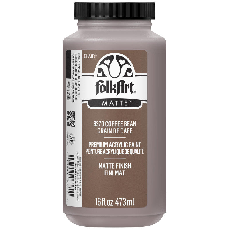 Acrylic Paint Matte, 16oz., Coffee Bean