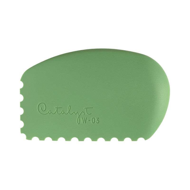 Catalyst Tool Wedge, Silicone, Mixed Media Paintbrush, Green, Size 3, 1 Count