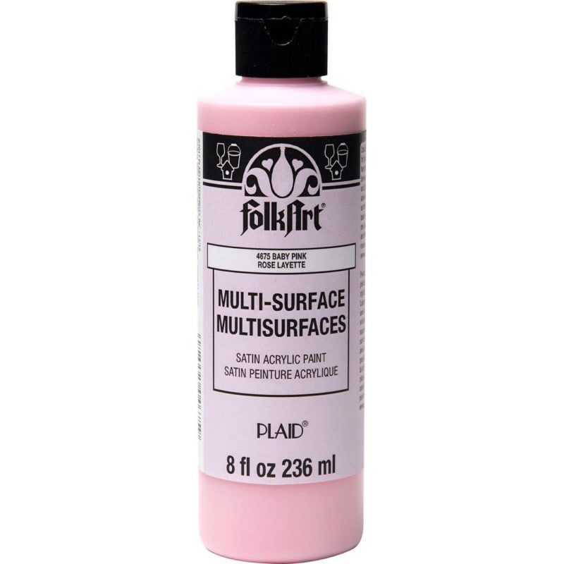 Acrylic Paint Multi-Surface Satin, 8oz., Baby Pink