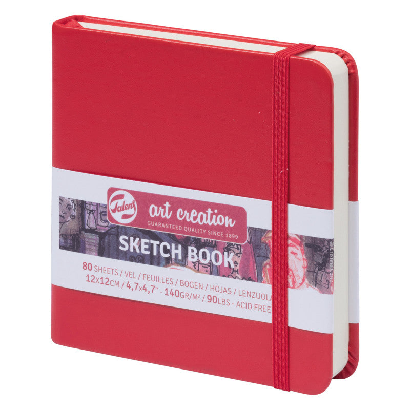 Sketchbook, 80 Sheets, 90lbs, Red Cover, 4.7" x 4.7"