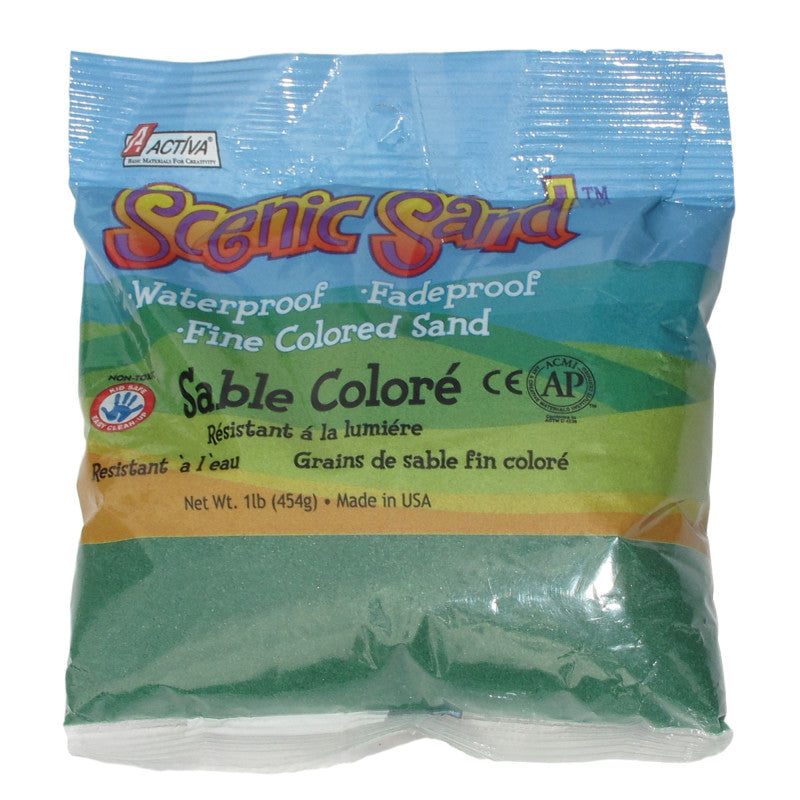 Scenic Sand™ Craft Colored Sand, Forest Green, 1 lb (454 g) Bag
