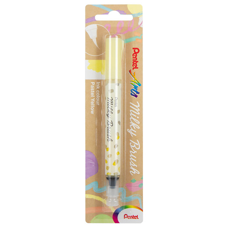 Milky Brush Pen, Pastel Yellow Ink, 1-Pack