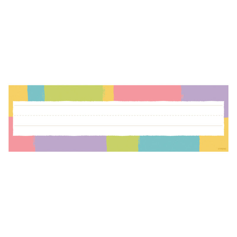 Cheerful Stripes Desk Toppers® Name Plates, 36 Count