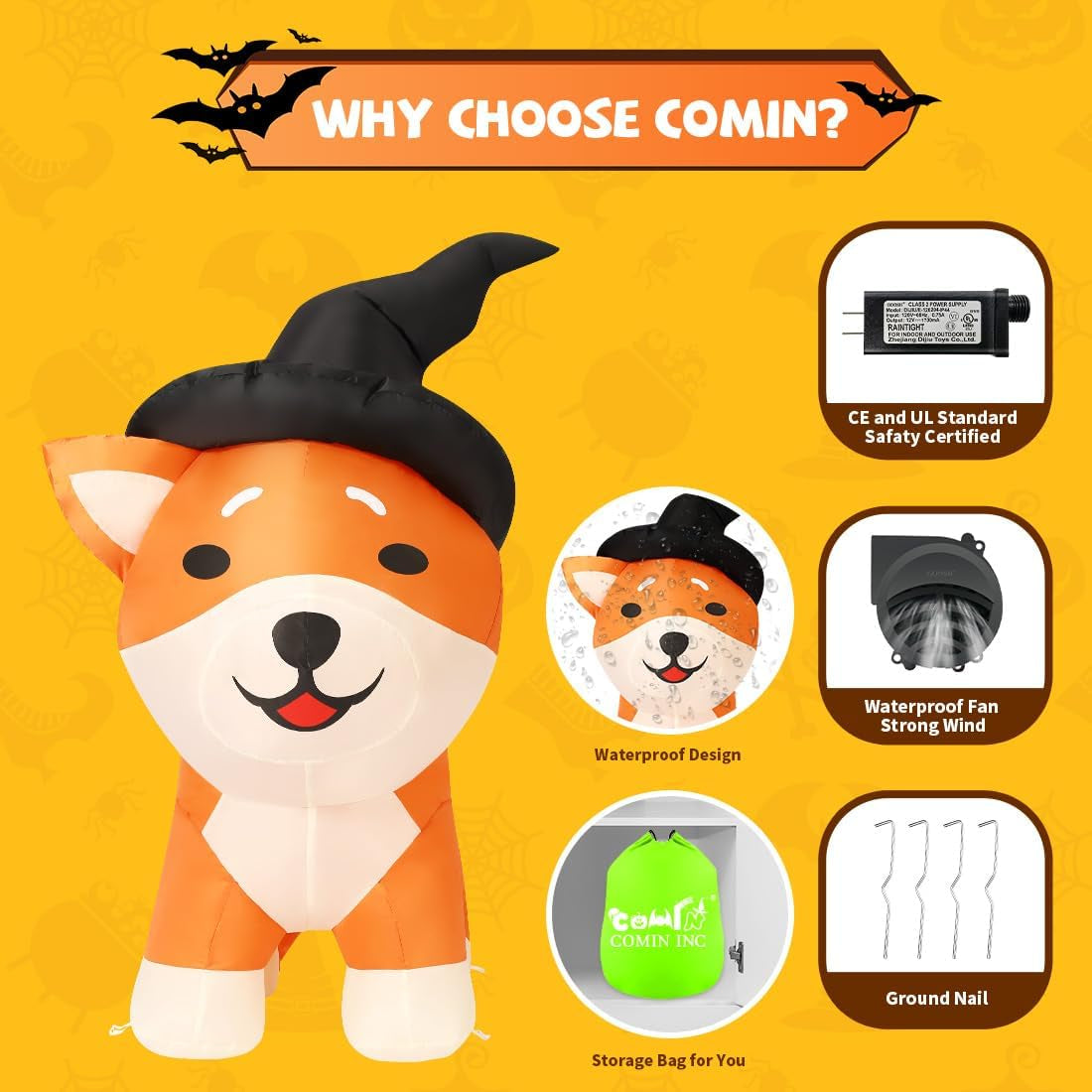 4 FT Halloween Inflatables Dog
