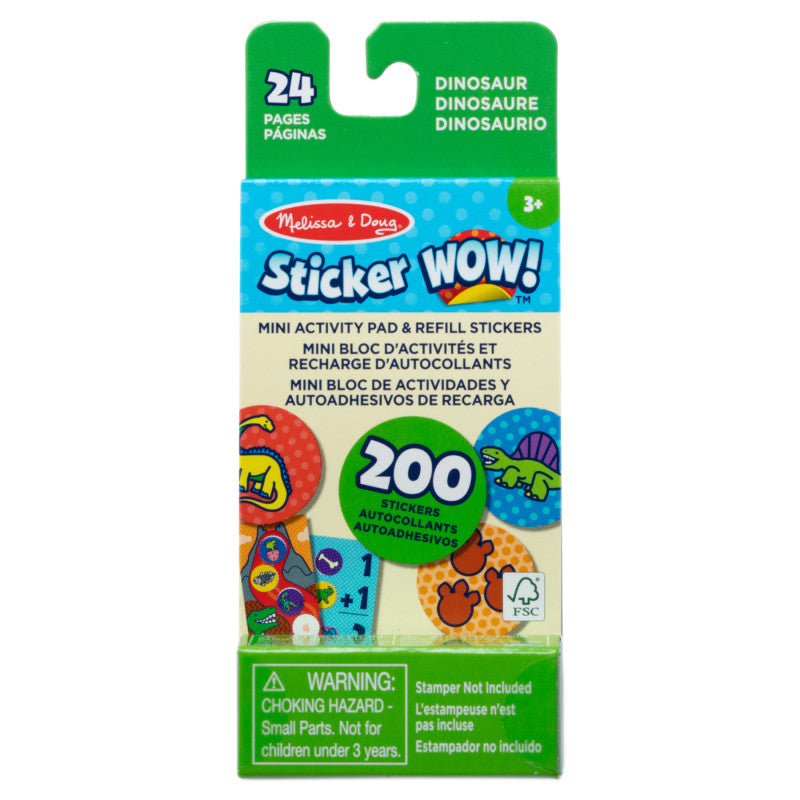 Sticker WOW! Mini Activity Pad with Refill Stickers - Dinosaur