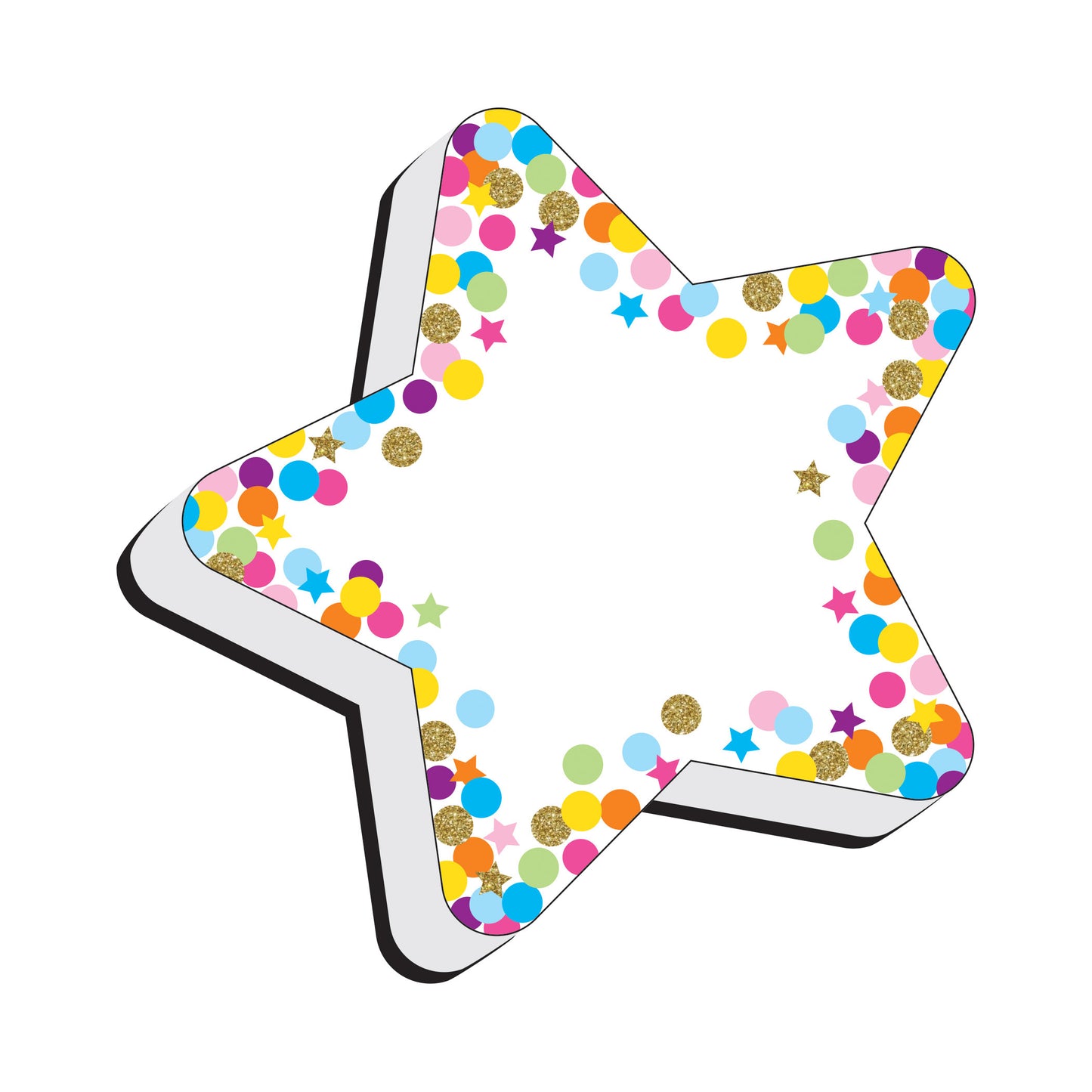 Magnetic Whiteboard Eraser, Star Confetti