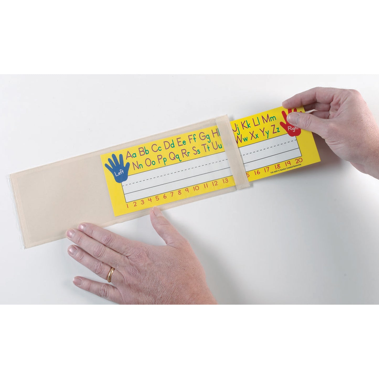 Clear View Self-Adhesive Extra Small Name Plate Pocket 3.25" x 10.5", Pack of 25