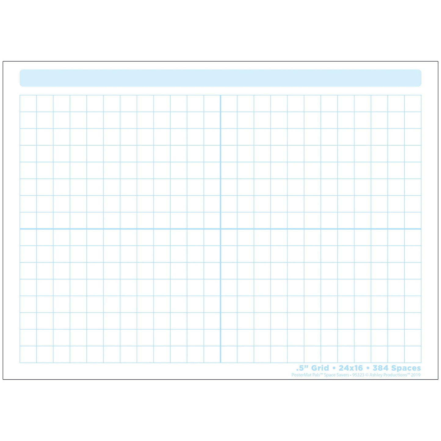 Smart Poly® Single Sided PosterMat Pals® Space Savers, 1/2" Grid Blocks, 468 Blocks, 13" x 9.5"