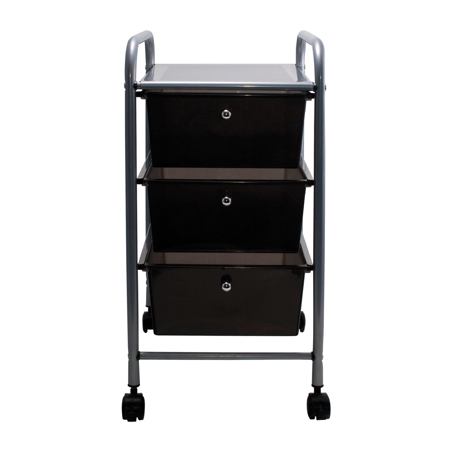 3-Drawer Rolling Cart, Smoke