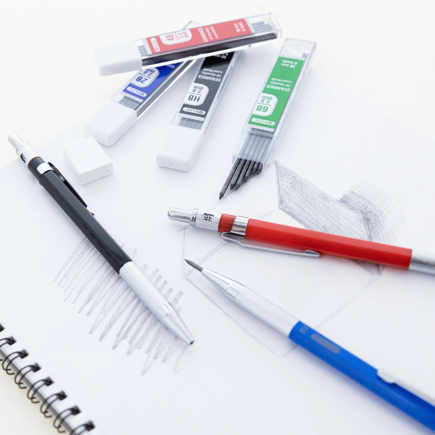 2mm Mechanical Pencil W/lead Hb 2b 4b 6b