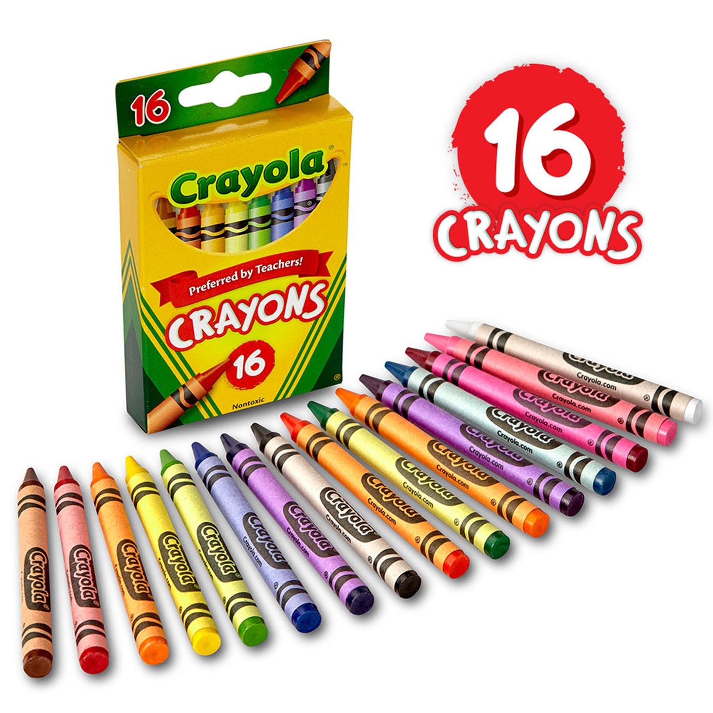 Crayons, Regular Size, 16 Colors