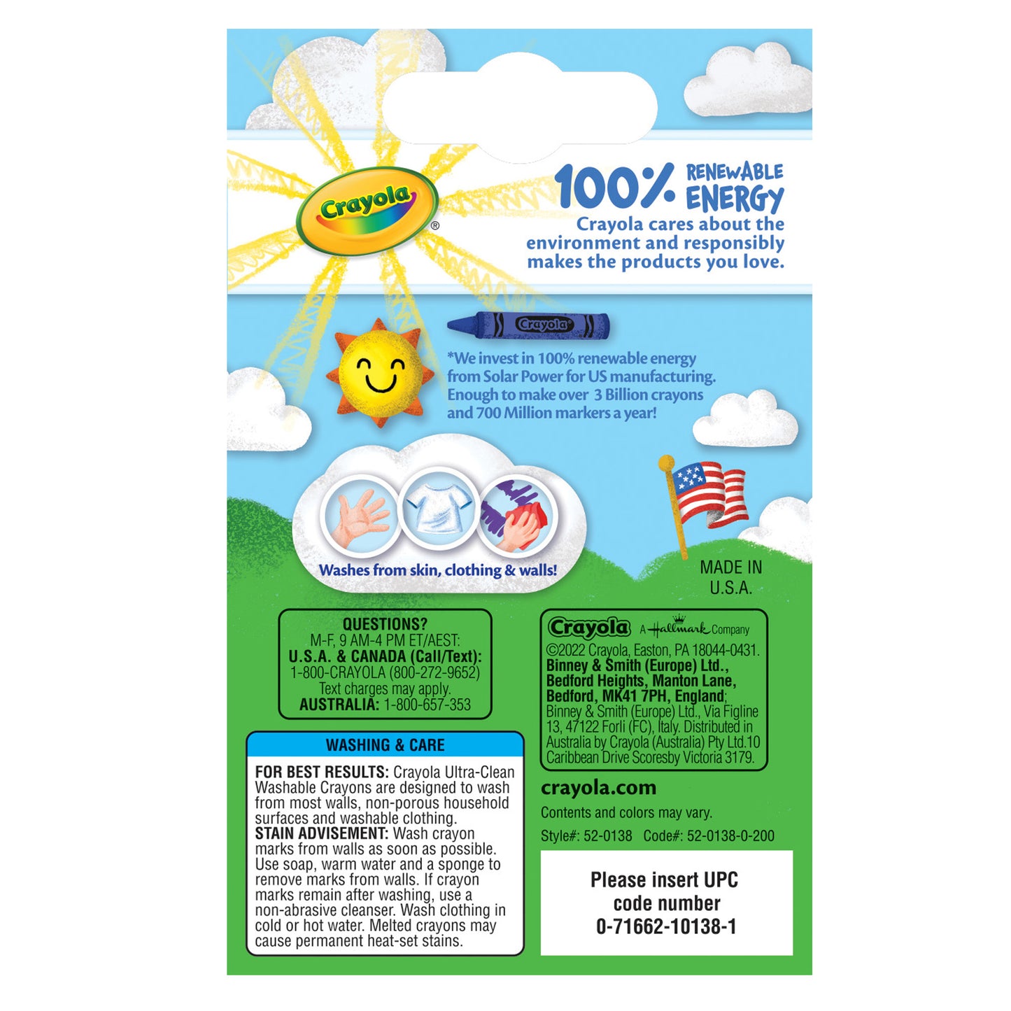 Ultra-Clean Washable Crayons, 24 Count